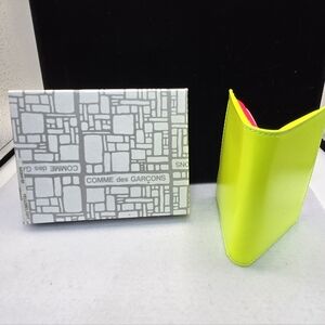 Neon Yellow and Pink Card Holder